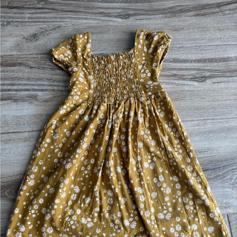 Charming Yellow Floral Kids Dress